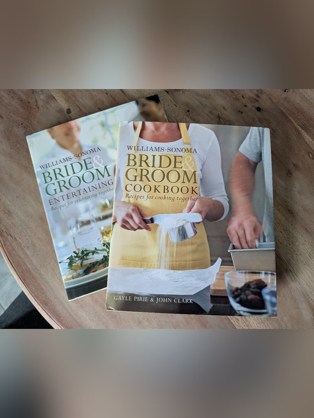 Vintage 2007 Williams-Sonoma Bride & Groom Cookbook Set Entertaining Recipes *